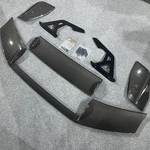 适用于宝马M2/G87改装AD款干碳纤维尾翼 M3 M4 钢模打孔尾翼