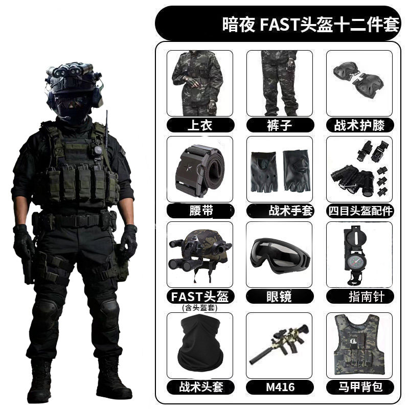 儿童迷彩服三角洲套装户外特种兵军训夏令营威龙三角洲cos服演出