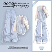 穿搭一整套2025新款 套装 秋季 裤 小个子工装 巨好看多巴胺学院风衬衫