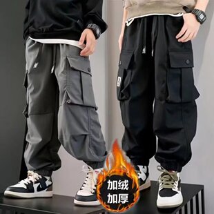 裤 宽松休闲裤 春秋2024新款 子中大童长裤 儿童秋冬男生裤 男童工装