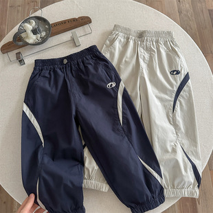 子2025新款 韩版 休闲裤 儿童秋季 运动裤 裤 字母宽松打底裤 新款