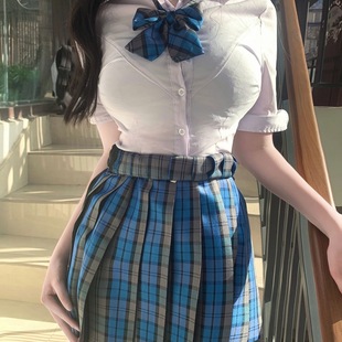 新款格子短裙百搭JK百褶裙学院风制服紧身收腰辣妹校供显瘦韩系