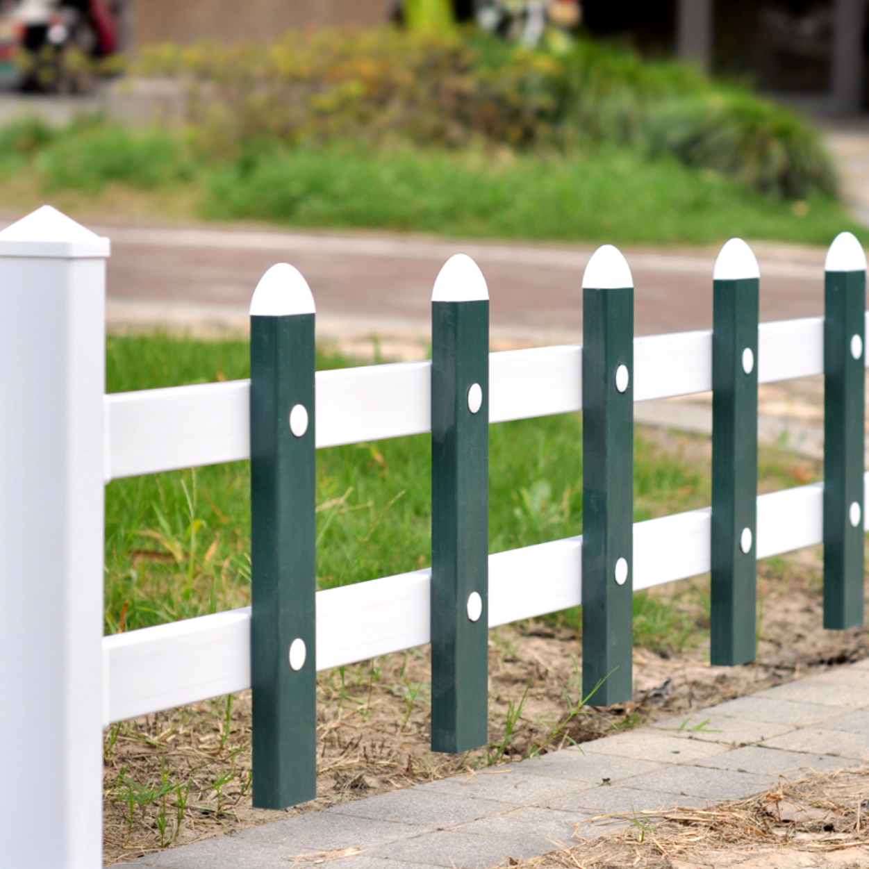 包立柱pvc塑钢护栏户外草坪围栏杆栅栏庭院花园菜园草坪庭院花园