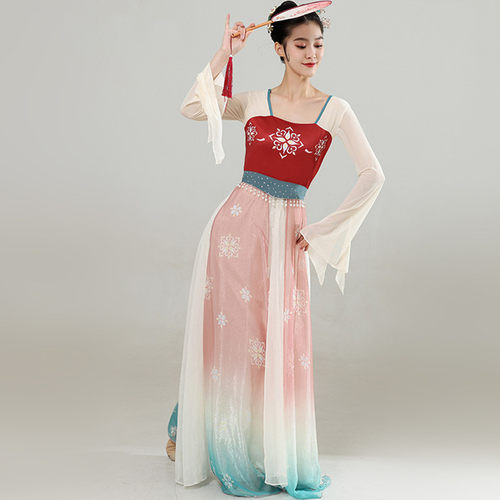 汉唐舞蹈服古典舞蹈服女飘逸仙气