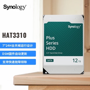 群晖NAS硬盘12TB 原厂NAS硬盘 3.5英寸SATA HAT3310 NAS机械硬盘