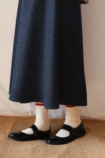 裳裳者华 绀青 春秋唐制毛呢格纹八破裙齐腰交窬裙交输裙日常汉服