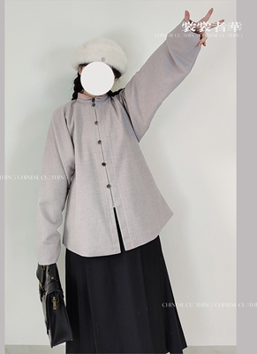 裳裳者华明制立领袄日常春秋汉服