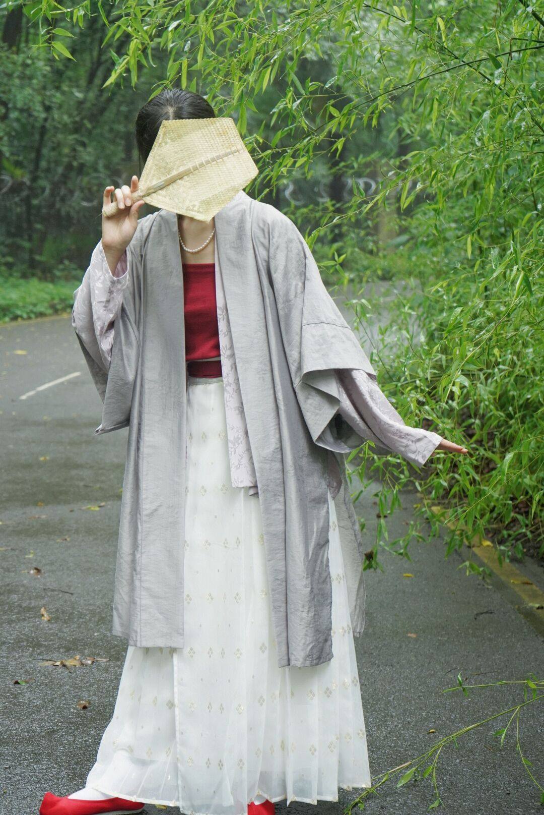CHANGSHANGER HUANANZHU ORIGINAL SONG-MADE TENCEL LINEN STRAIGHT COLLAR AIRPLANE SLEEVE SHORTS DAILY TRADITIONAL HANFU