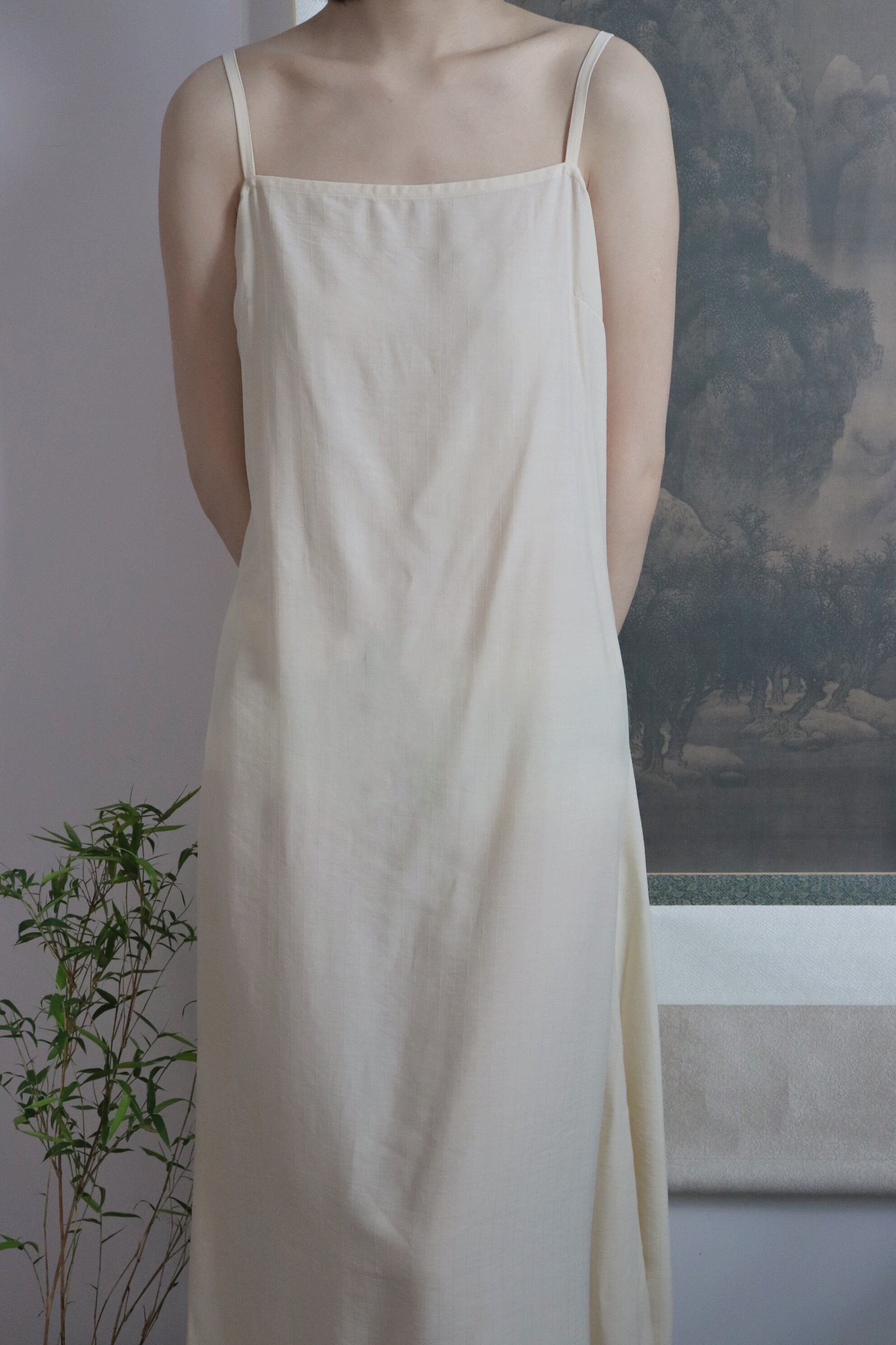 SHANG SHANG ZHE HUA 회색 살구 다기능 3벌 서스펜더 스커트 HANFU 안감이 있는 페티코트 봄 여름 가을 데일리용