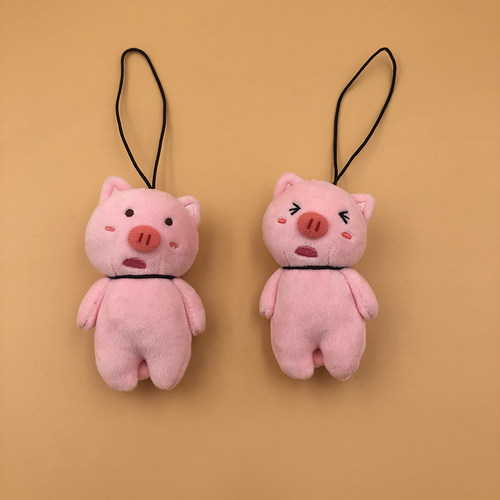 创意个性歪头丑萌情侣小猪猪挂件