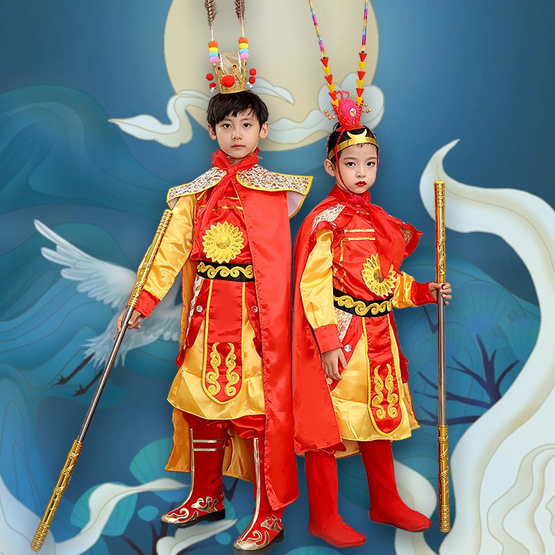 孙悟空儿服装齐天大圣套装童扮演西游记全套成人衣服演出服美猴王