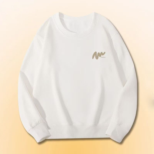 GLM秋冬季加绒男士卫衣时尚简约外套宽松长袖T恤打底衫套头衣服男