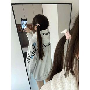 KINDD美式慵懒chic卫衣连帽复古高街刺绣男加绒加厚痞帅帽衫外套