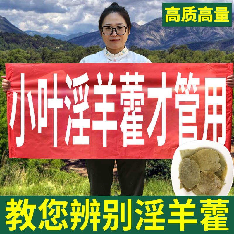 正宗小叶淫羊藿中药材泡水甘肃泡酒新货三只九叶草泡茶