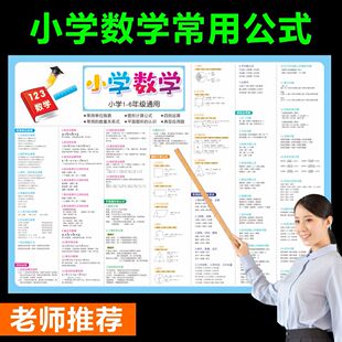 大全挂图应用题必背核心知识点图形计算法则文学常识 小学数学公式