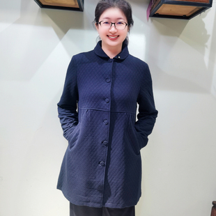 菱格棉衣外套女中长款 单排扣翻领夹棉韩版 5956 新款 YUN韫2025秋季