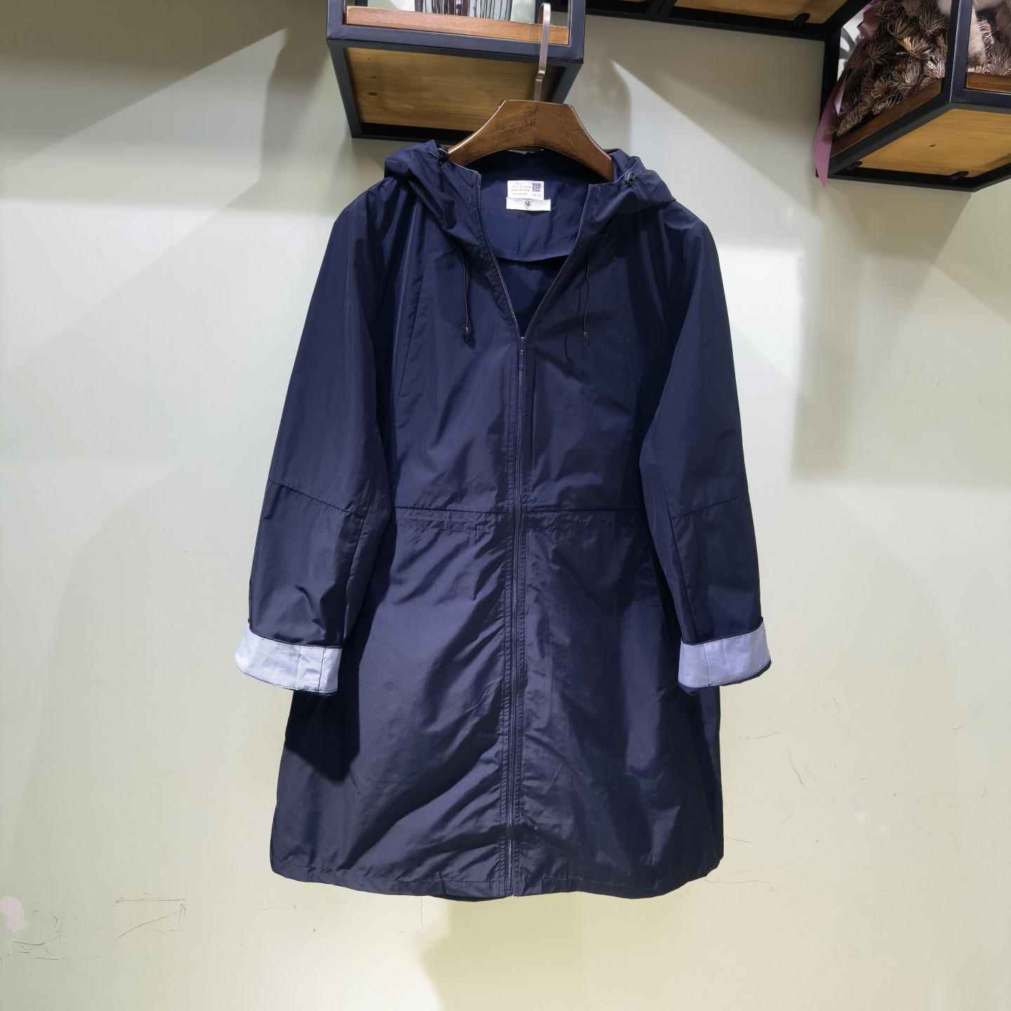 YUN韫2026年春装女装新款韩版通勤中长款风衣女连帽拉链外套 6111