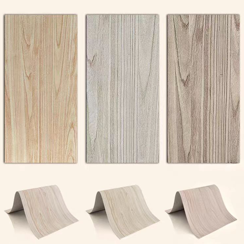 软瓷仿真松木纹软石大板墙板木皮木板装饰饰面板柔性石材外墙内墙