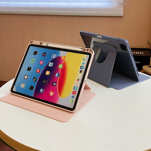 4旋转支架6亚克力A2602笔槽12.9防弯10.2钢化膜8适用高级感mini6 ipadpro第四代保护套11寸10苹果9平板壳air5