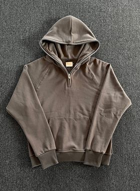 明亮叔出品现货发3rd上帝灰半拉链卫衣高街风连帽衫长袖卫衣