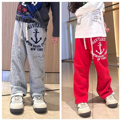 25春秋新款日系潮牌DD童装长裤