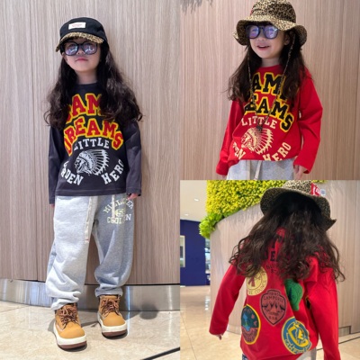 日系dd徽章印花春秋款