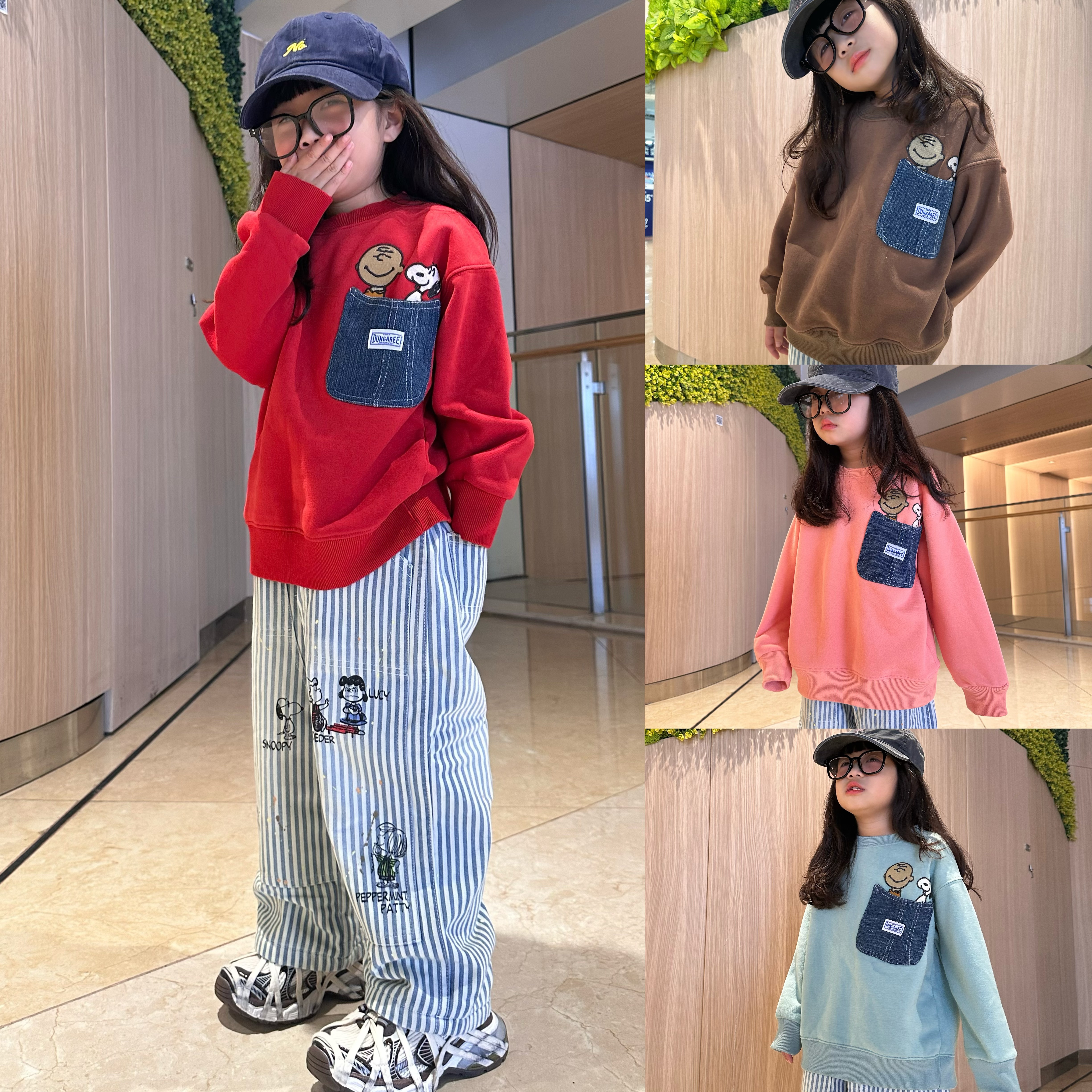 dd男女童加绒保暖卡通卫衣