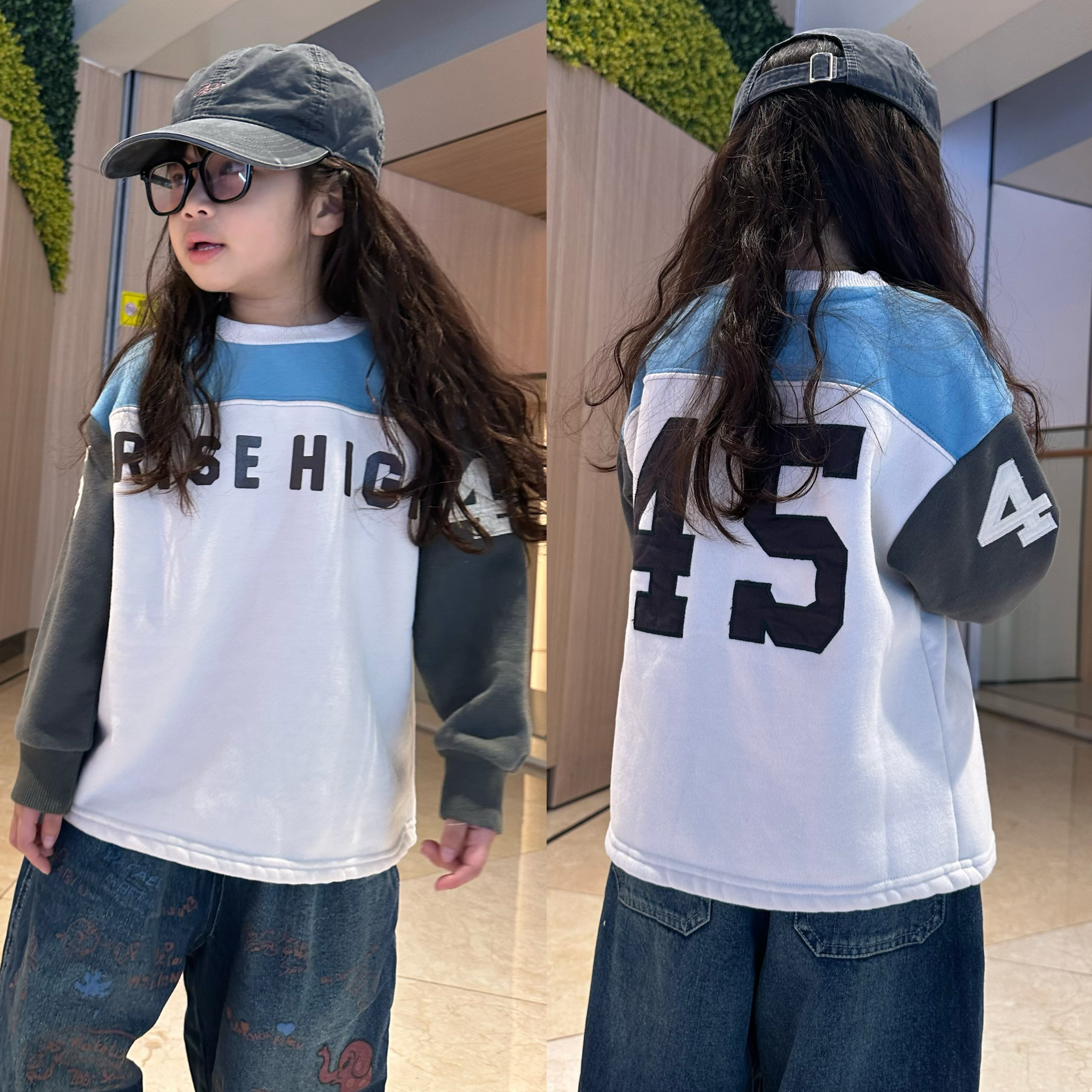 儿童加绒卫衣冬季款2025新款