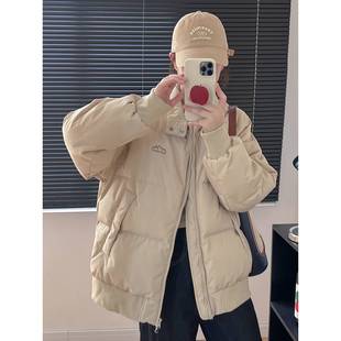 花小甜羽绒服女款冬季2025新款小个子白鸭绒韩版情侣短款立领外套