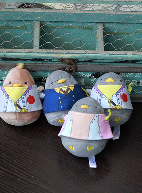 日单散货海zei王肥啾乱穿衣 毛绒小挂件包包挂饰肥肥小鸡混搭衣服