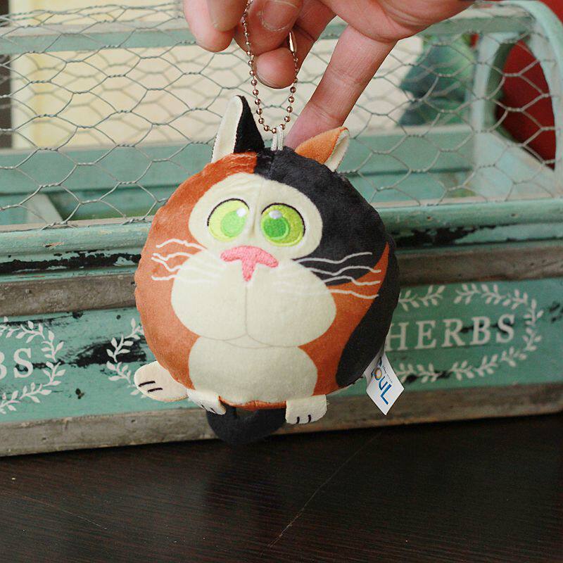 迪迪尼单心灵大胖猫猫公仔毛绒小挂件手掌玩偶记忆棉填充包包挂饰