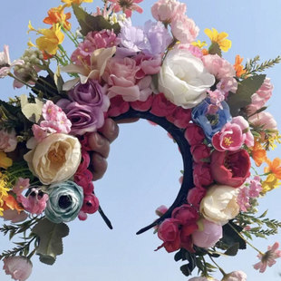 簪花入梦舞蹈演出服儿童古典舞原版簪花头饰道具女童表演衣服道具