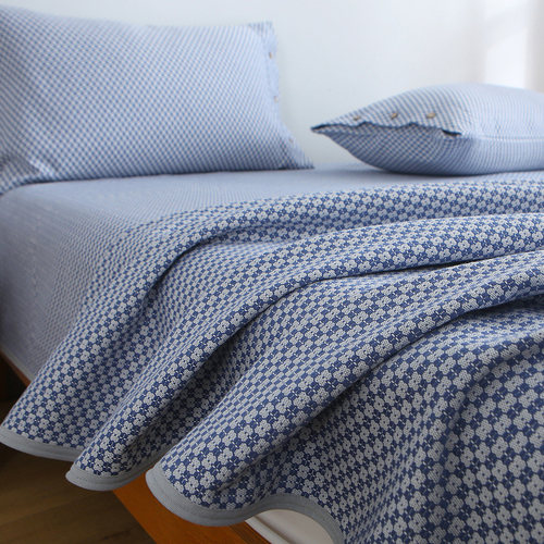 高端A类特厚纯棉提花老粗布床单