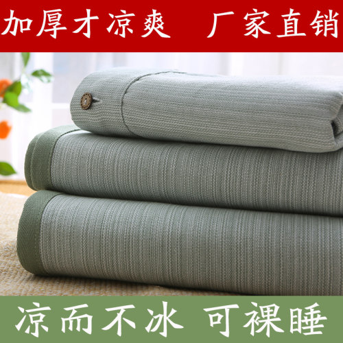 出口夏季纯棉老凉席床单单件凉席
