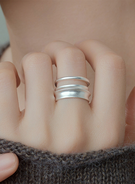 梵灵S925纯银刻度之间戒叠戴艺术