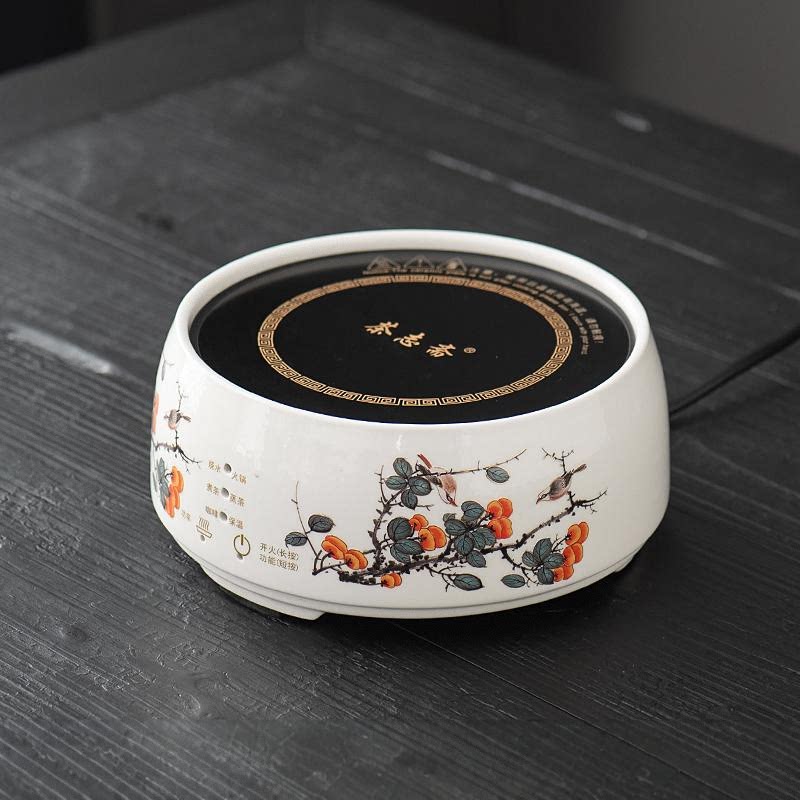 柿柿如意电陶炉煮茶炉家用触摸新款蒸煮茶炉烤茶围炉套装多功能炉