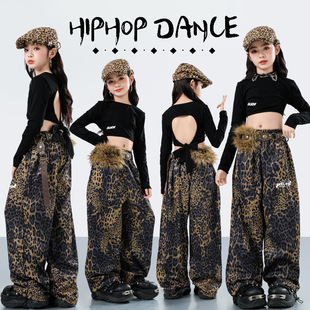 爵士舞服装女童潮酷时髦儿童走秀潮服辣妹装少儿演出服jazz套装酷