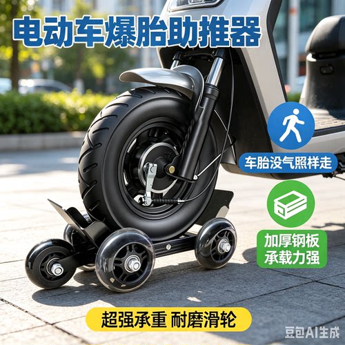 电动车拖车助推器挪车爆胎应急工具摩托车三轮车爆胎助推器承重强