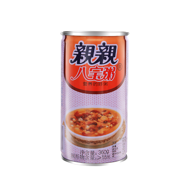 亲亲八宝粥早餐食品米休闲方便速食粥五谷杂粮360g原味罐装整箱装