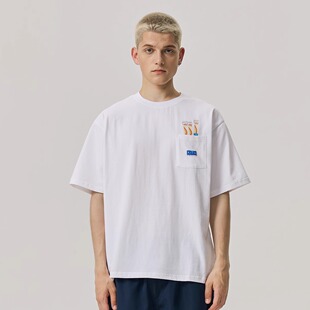 Kith Treats雪茄蛋卷印花口袋短袖t恤男夏季纯棉圆领宽松打底衫潮