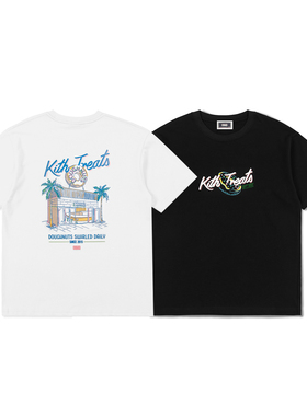 KITH TREATS 甜甜圈II Tee商店限定发泡印花短袖美潮宽松男女T恤