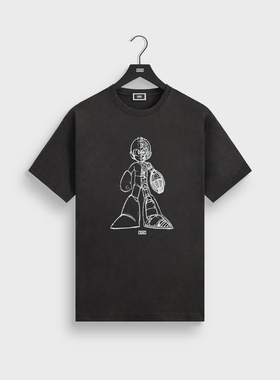 KITH夏季日系复古风洛克人印花短袖T恤男女通用宽松纯棉上衣潮牌