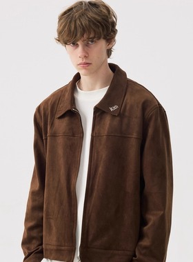 kith秋冬季新款复古麂皮绒夹克衬衫潮流休闲宽松翻领短款男士外套