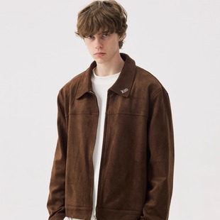 男士 kith秋冬季 潮流休闲宽松翻领短款 复古麂皮绒夹克衬衫 外套 新款