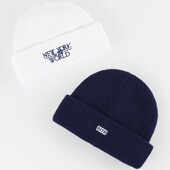 KITH纽约刺绣针织帽子男冬季 大头围冷帽户外登山毛线帽包头保暖帽