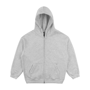 拉链开衫 连帽卫衣男女2024秋冬加绒加厚情侣装 运动外套 美式 KITH