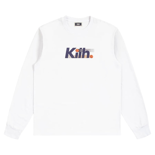 复古套头纯色高街打底衫 KITH T恤男女秋新款 潮牌发泡印花长袖 美式