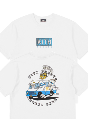 KITH Treats 谷物商店雪糕车华夫饼发泡字母box印花休闲短袖T恤