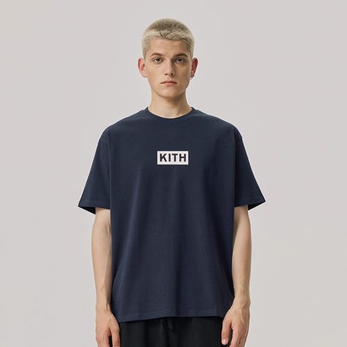 KITHbox植绒印花短袖男