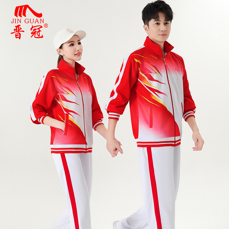晋冠新款中老年广场舞速干三件套